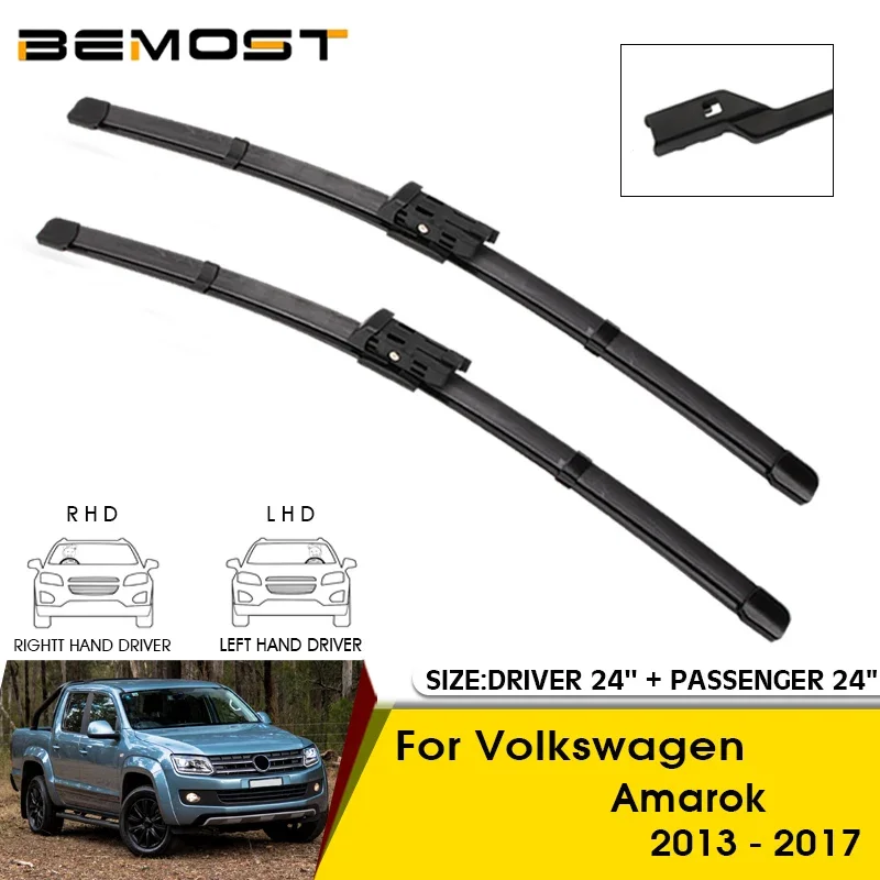 

Car Wiper Blades For Volkswagen Amarok 2013 2014 2015 2016 2017 Windshield Windscreen Front Window Blade 24"+24" Car Accessories