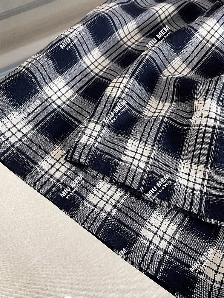 Hohe Taille, weites Bein, Damenhose mit Spitze, Krawatte, College-Stil, kariert, Sommer 2022, Freizeithose, Pendeln, einfache Elemente