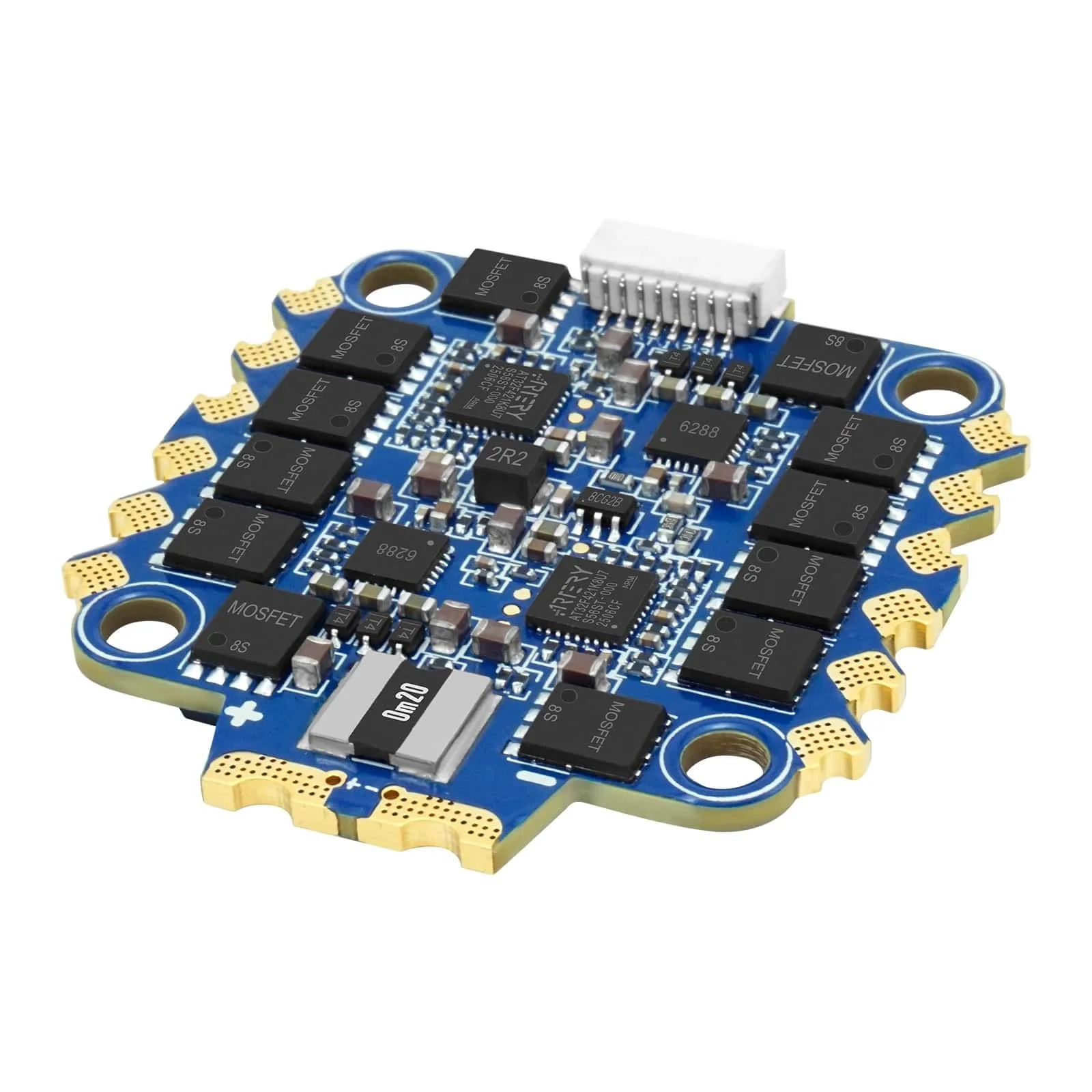 Blueson A2 6S|8S 65A 70A 128KHz 4-in-1 AM32 BLHeli_32 ESC 30.5*30.5mm 4mm/M3 for FPV Drone Racing and Speed Flying