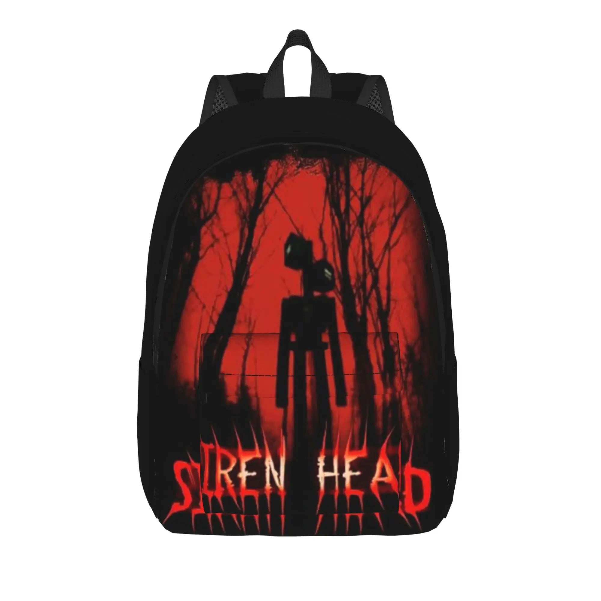 Sac à dos classique Siren Head In Dark Forest avec poche, sac à dos de travail pour étudiants, sac à bandoulière pour ordinateur portable pour