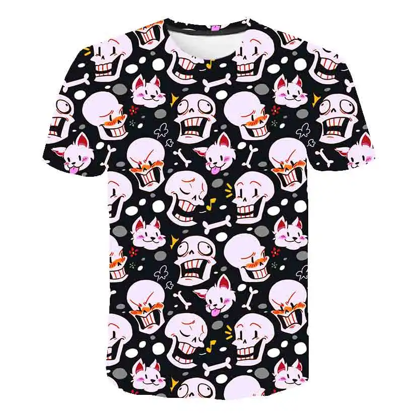 Summer New Undertale T-Shirts Cartoon Game 3D Print Streetwear Men Women Fashion Oversized T Shirt Sans Kids Tees Tops Clothing