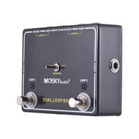 MOSKYAUDIO Guitar Effects Loop Switcher Pedal 2-Channel Switcher Dual Footswitch MXR Dual Loop Bo Dual Reverse Looper Accessorie