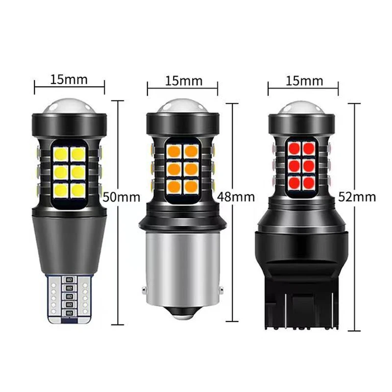 Auto Accessories LED Lights Car Brake Light 1156 BA15S P21W High Brightness Reverse Tail Light Turn Signal Light 27SMD 3030