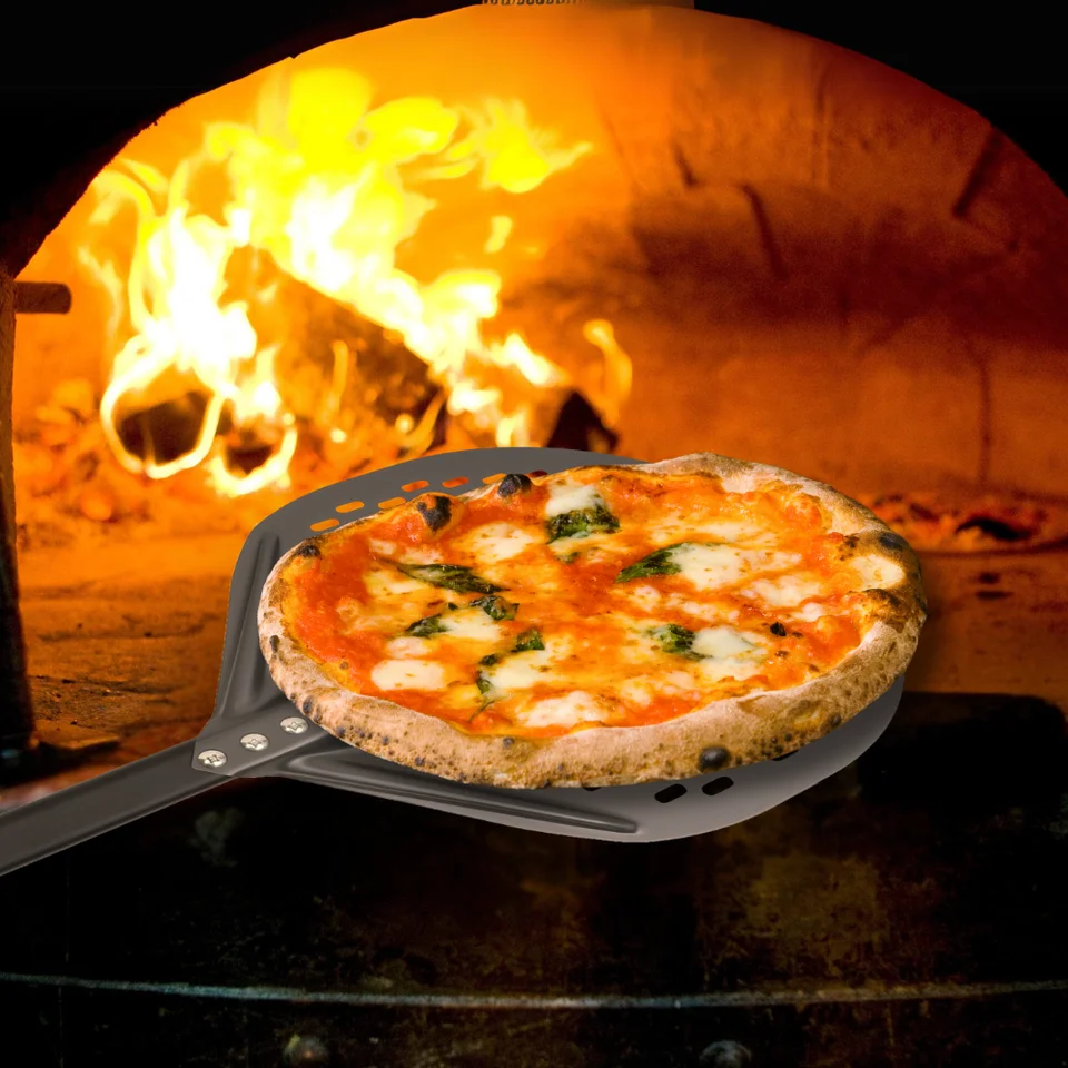 Spatule Pizza Perforée , 12 Pouces 40 X 30cm Perforée Inox, Professionnelle Support De Grande Surface Avec Longue Poignée - Maison Pelle A Pizza Spatule Pizza Perforée , 12 Pouces 40 X 30cm Perforée Inox, Professionnelle Support De Grande Surface Avec Longue Poignée - Maison Pelle A Pizza
