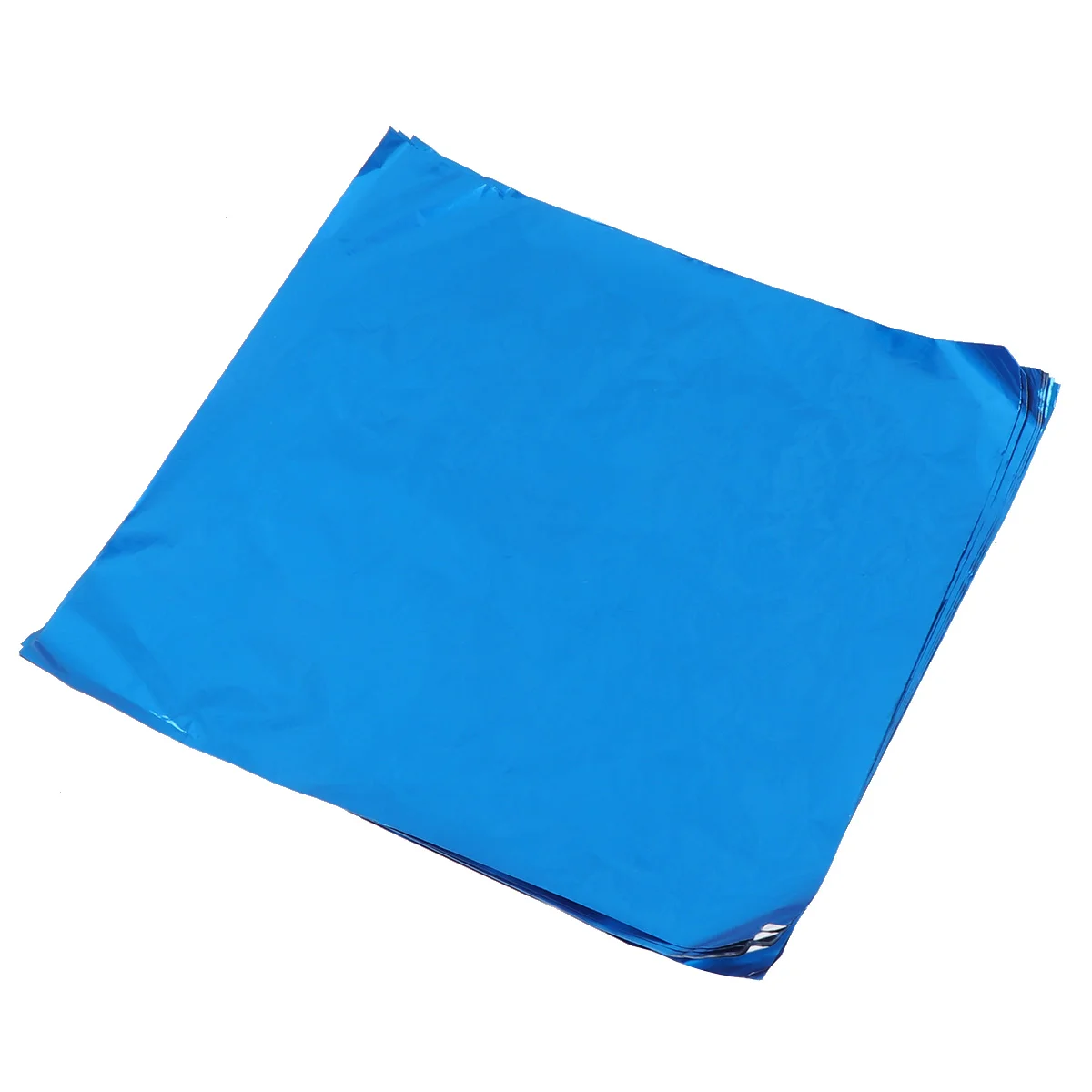

100 Pcs Aluminum Foil Chocolate Bars Candy Wrapper Lollipop Sugar Wraps Paper Blue