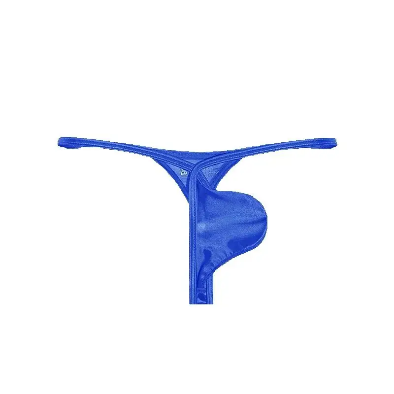 

Underwear men's Shiny thongs Party T-pants ultra-thin ice silk transparent low waisted slim fitting T-pants A703