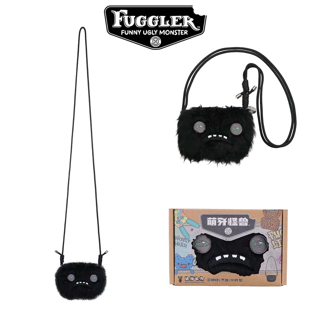 Fugglers Ugly Tooth Monster Mini Fluffy Crossbody Bag Cute Plush Fugg Purse Wallet Girls Cartoon Animal with Chain Strap 13-15CM