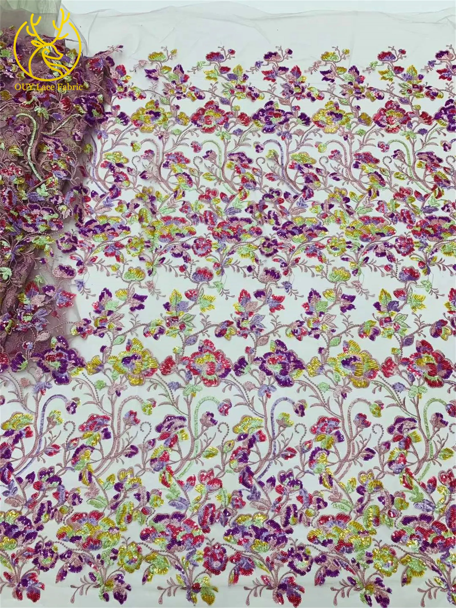 Moda francese paillettes sposo fiore ricamato pizzo tessuto africano Nigeria maglia tulle tessuto di pizzo 2025 abiti da festa da donna