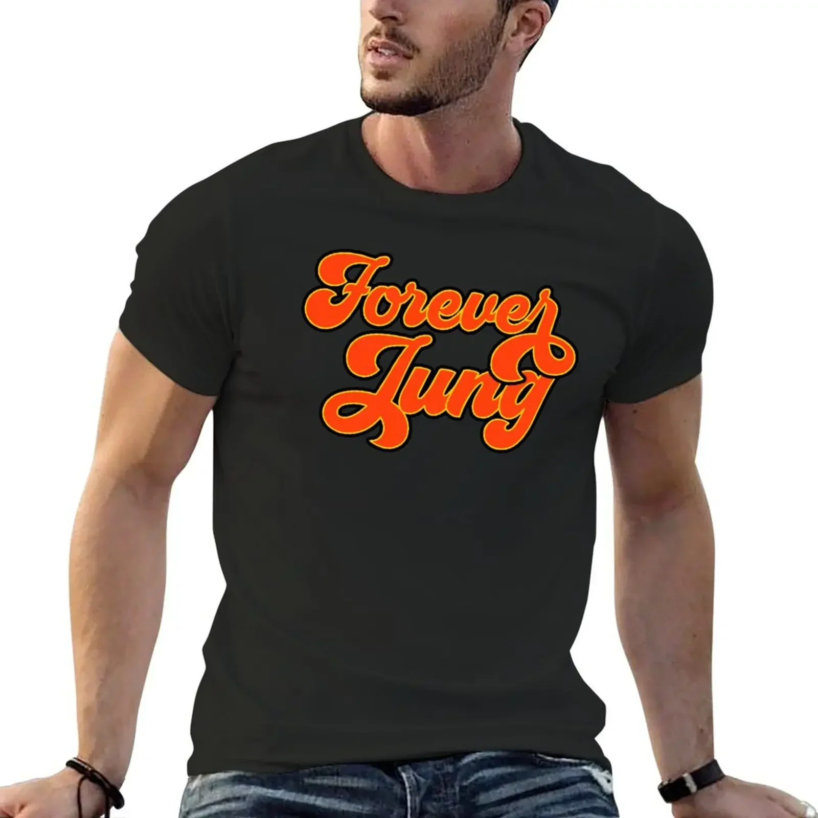 Forever Jung - Carl Gustav CG Jung - Jungian Psychology Teacher T-shirt Aesthetic clothing for a boy tops Men's cotton t-shirt