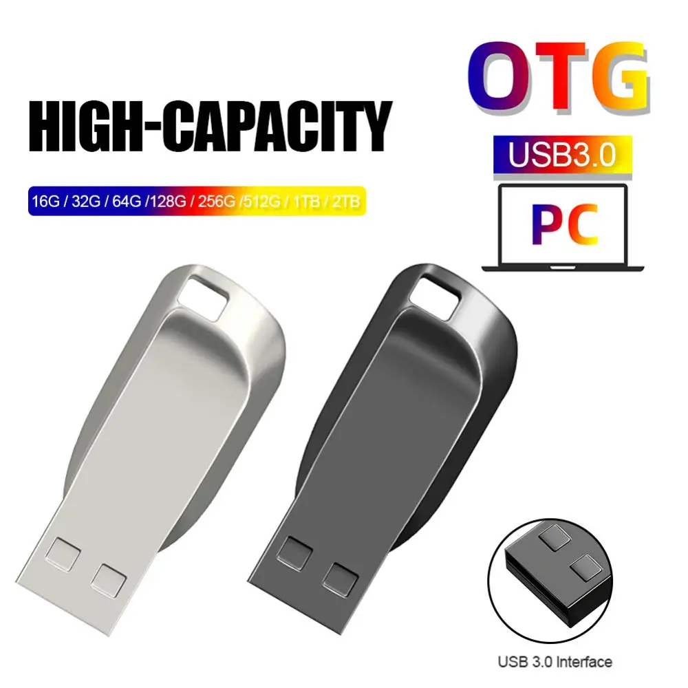 USB Flash Drive 2TB, pena Drive USB 3.0 kecepatan tinggi, memori USB 1TB, stik tahan air untuk komputer Laptop PC