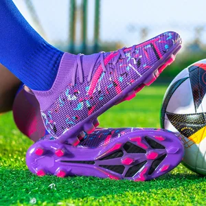 الرجال قمم طويلة كرة القدم المرابط, أحذية رياضية داخلية, أحذية كرة القدم المهنية, لينة تنفس أحذية للجنسين, انخفاض الشحن أفضل 10 مرابط كرة قدم وحيد مبيعا - رقم 8