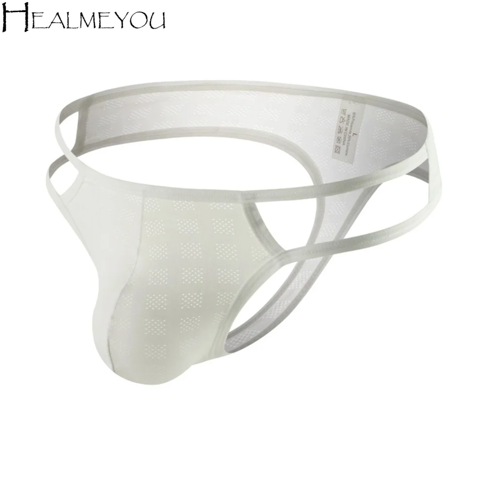 

Simple Hollow Men's Thongs Ultra-thin Briefs Men's Underwear Low Waist Mesh Underpants Men
