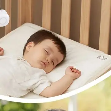 

Мини-звуковая машина с белым шумом, портативная машина для детского сна с 10 успокаивающими звуками, 7 цветов ночного света, 3 таймера, перезаряжаемая