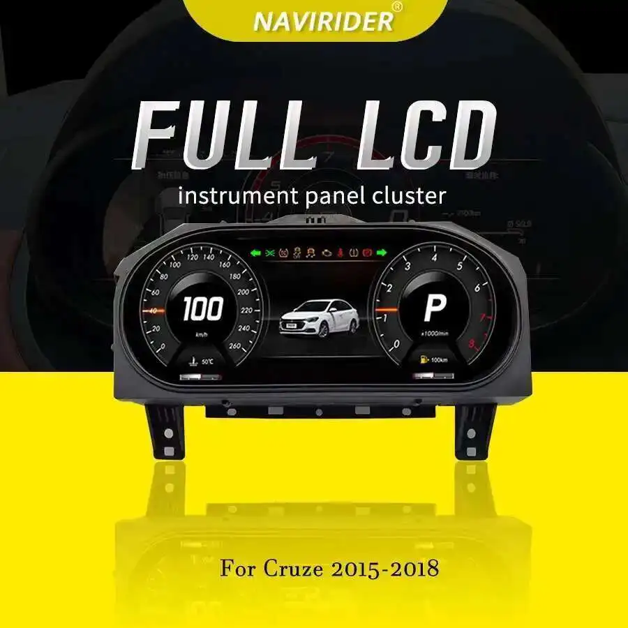 For Chevrolet Cruze Lacetti Classic Lacett 2015-2018 Car Digital Speedometer Dashboard Cluster LCD Panel Screen Cockpit 12.3