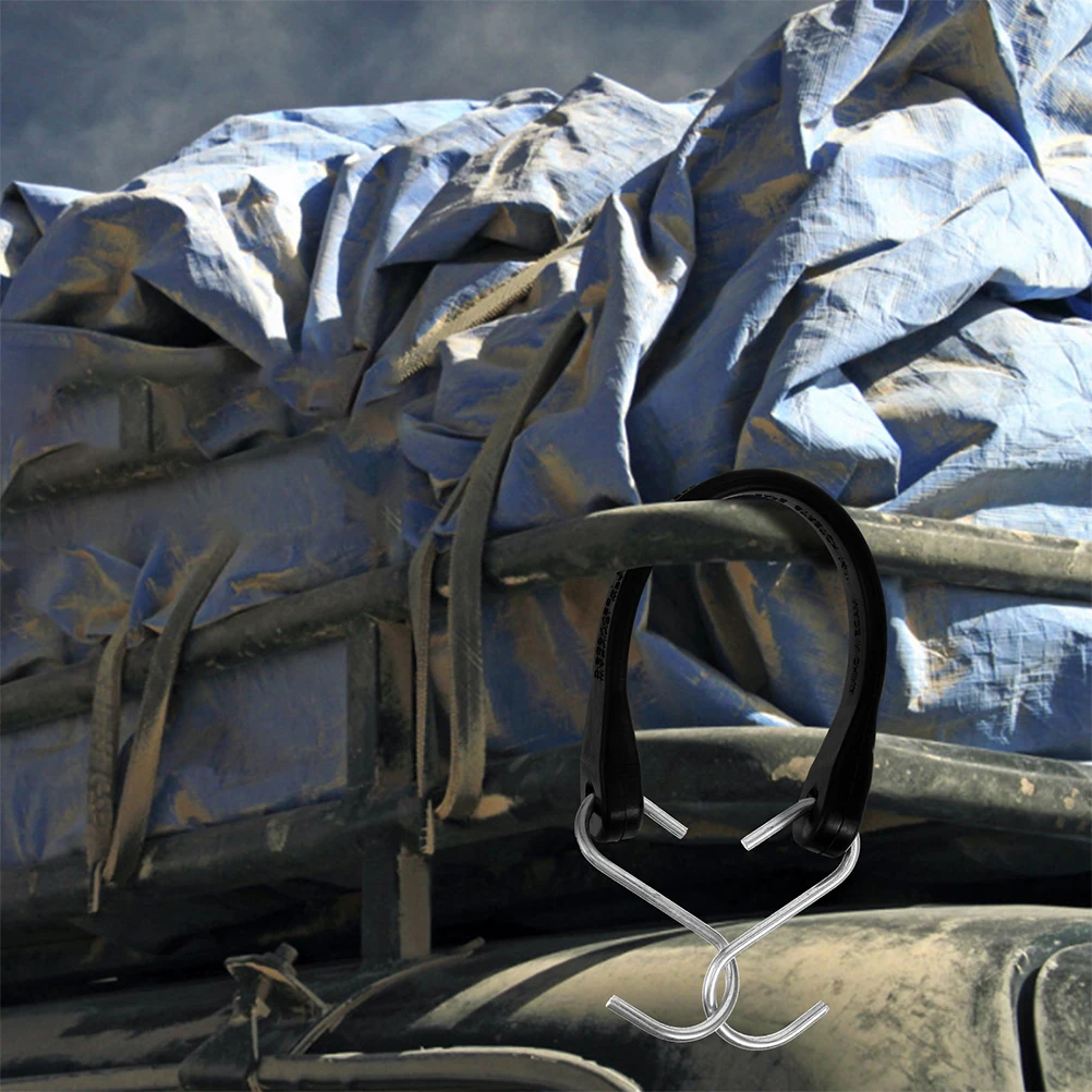 

2Pcs Elastic Rubber Bungee Cords Heavy Duty Tie Down Strap for Truck Cargo Trailer Securing Tarps Outdoor Truck Bungee Cords