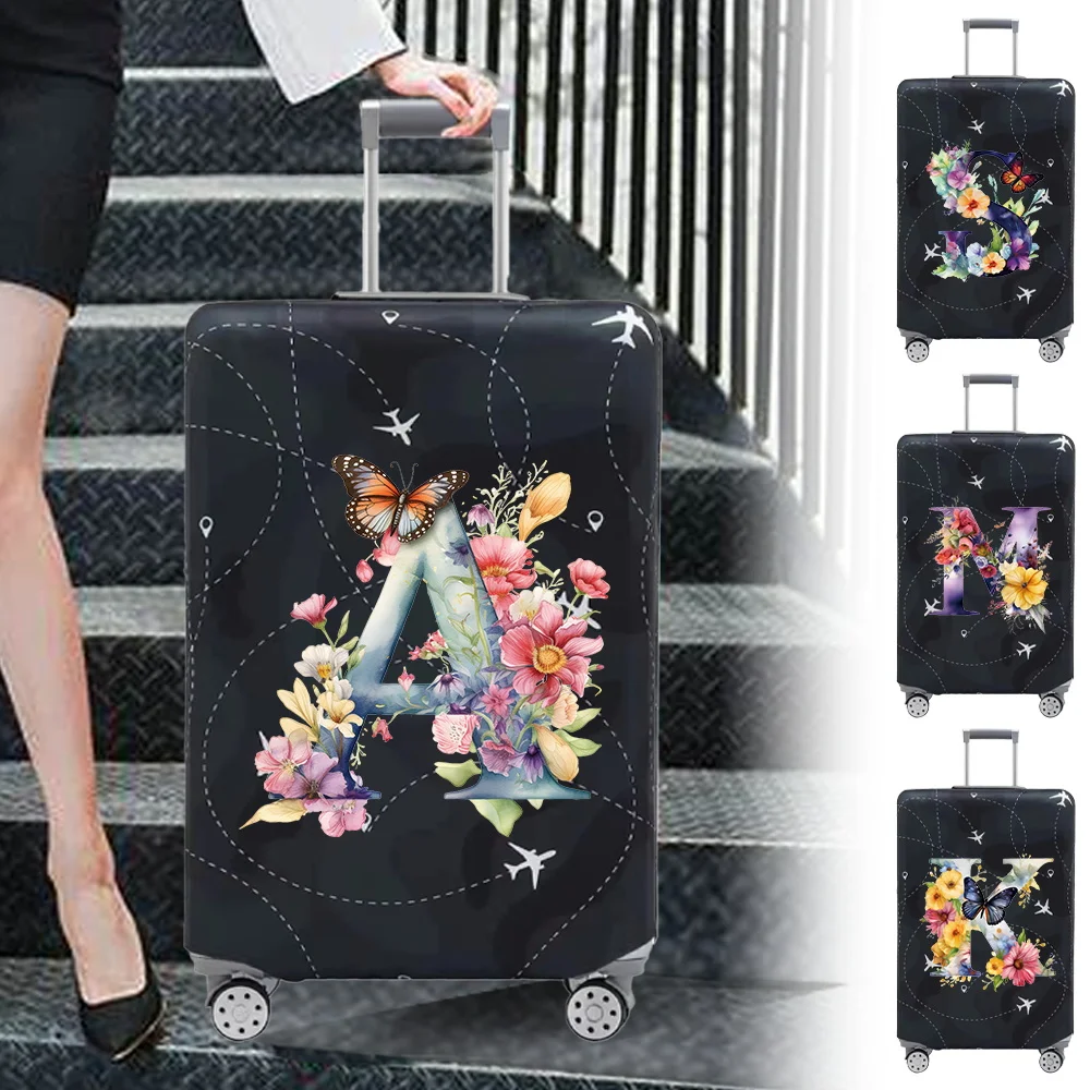 Luggage Cover Stretch Fabric Suitcase Protector Baggage Dust Case Cover Printing Butterfly Suitable 18-32 Inch Suitcase Case