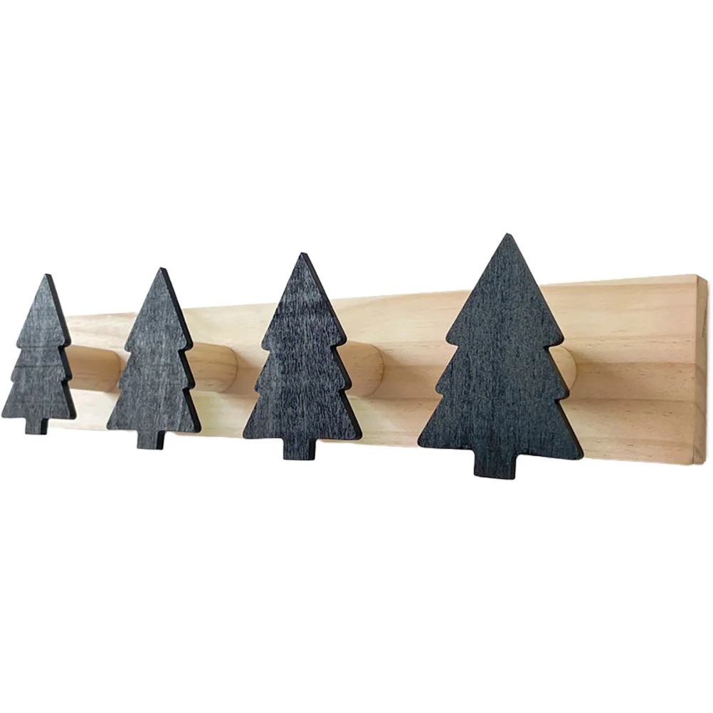 

Christmas Tree Wooden Wall Hook Rack Sturdy Coat Rack Clothes Hat Hooks Large Capacity Wall Mount for Bedroom Kitchen Bathroom