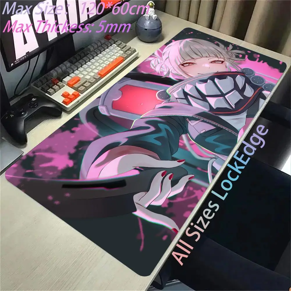 Anime girl H Himiko Toga Mousepad Mouse Mat With Pad gaming accessories Prime Gaming XXL Keyboard Pad Stitch Padding Mat