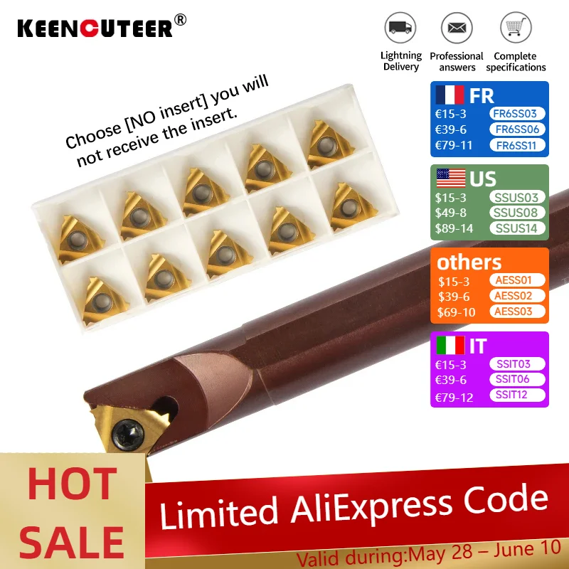 

DNR0008K08 DNR0013M16 DNR0020R16 Thread Turning Tool Spring steel shockproof plus hardness 08/16IR Carbide Inserts cutter tool