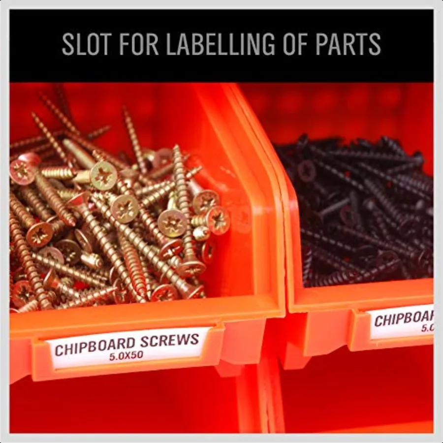 30Bin Sistema di rack di stoccaggio a parete Organizzatore di attrezzi da garage per carichi pesanti per viti, dadi, bulloni, chiodi, perline e piccole parti hardware