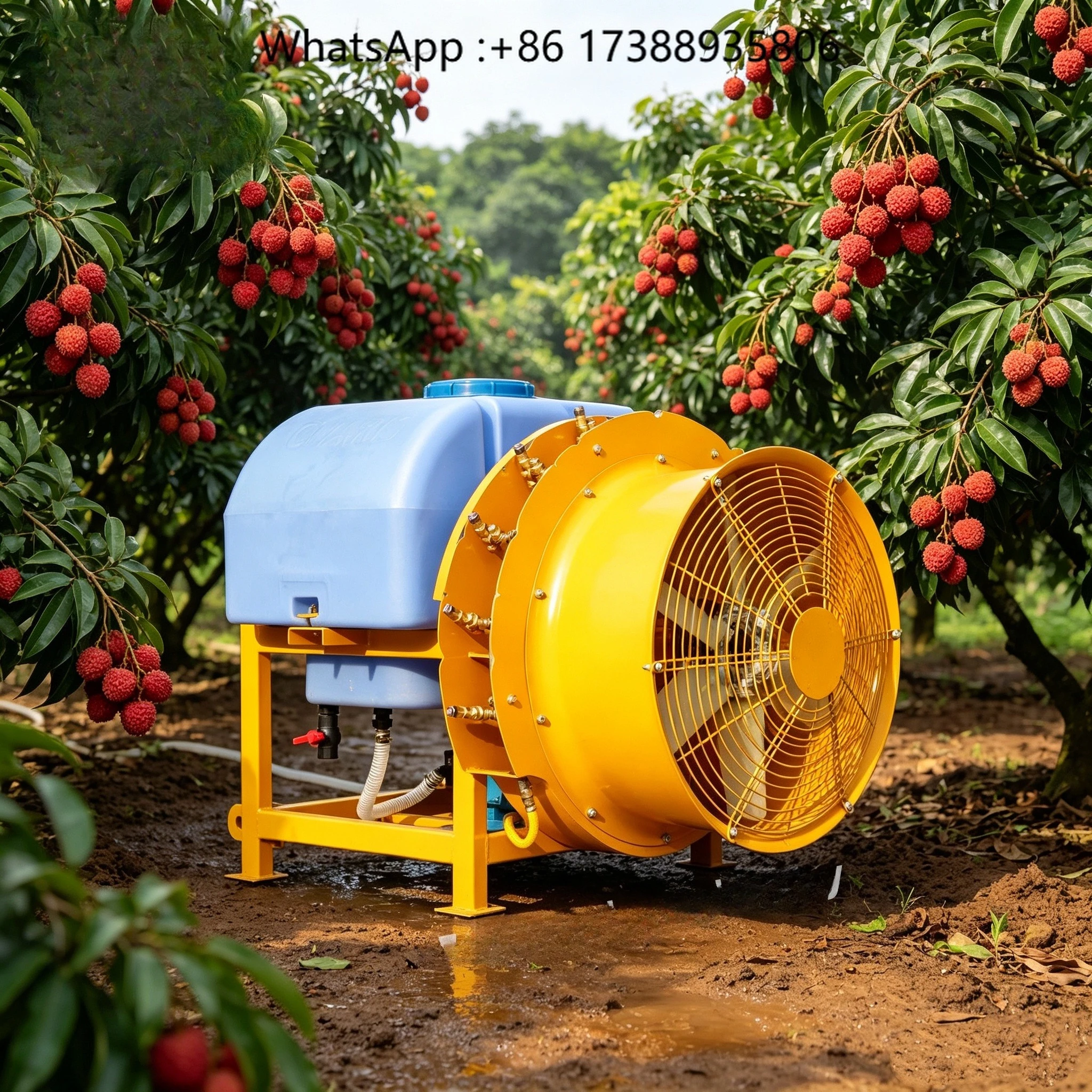 Vertical Air Outflow Tractor Mounted Mist Blower Anti Drift Spraying Effect Orchard Plant Protection Spraying Equipment