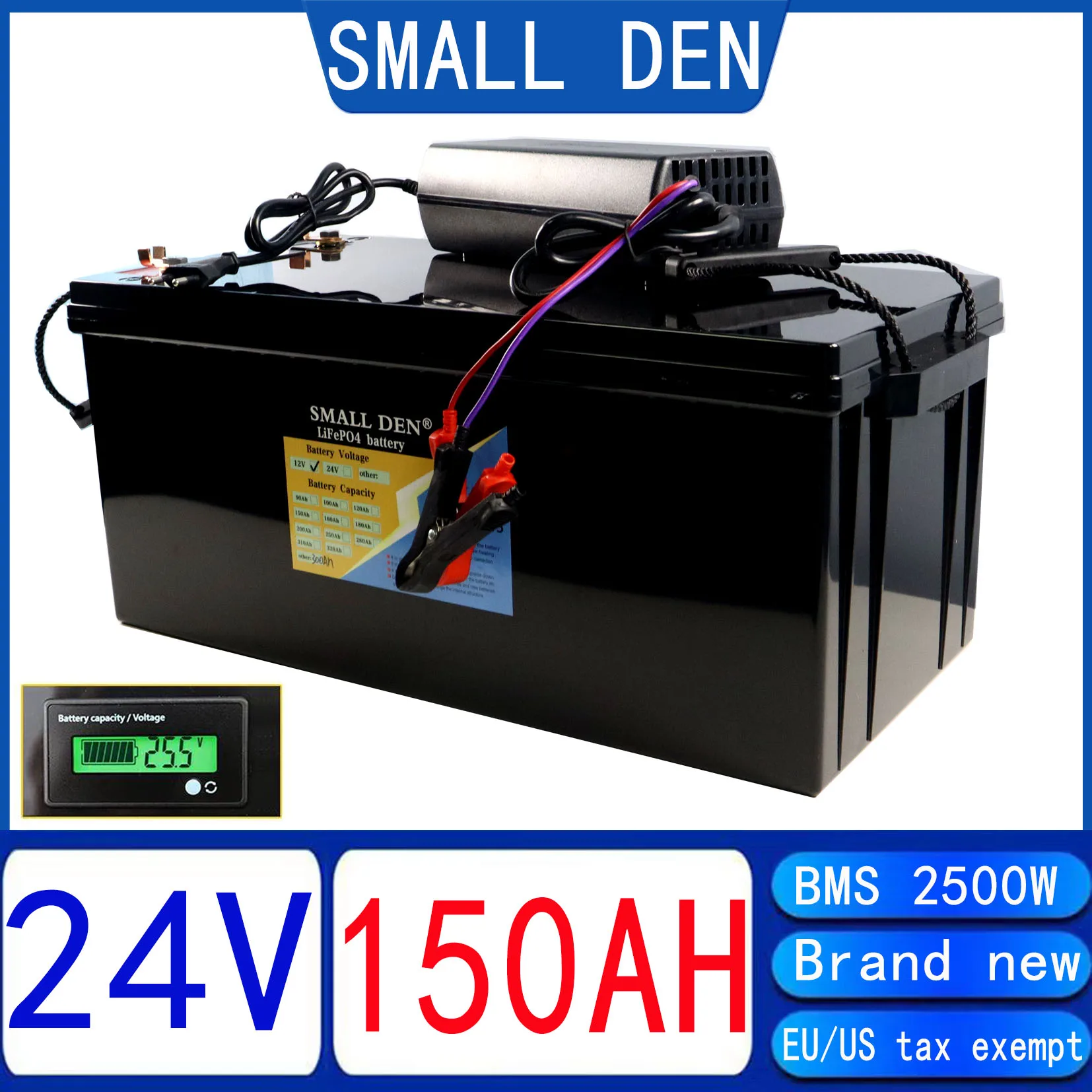 

12V 24V 310ah 280ah 150ah 100ah Lifepo4 battery pack with built-in BMS 1500W 1200W 2400W 12.8V electric boat solar car starter