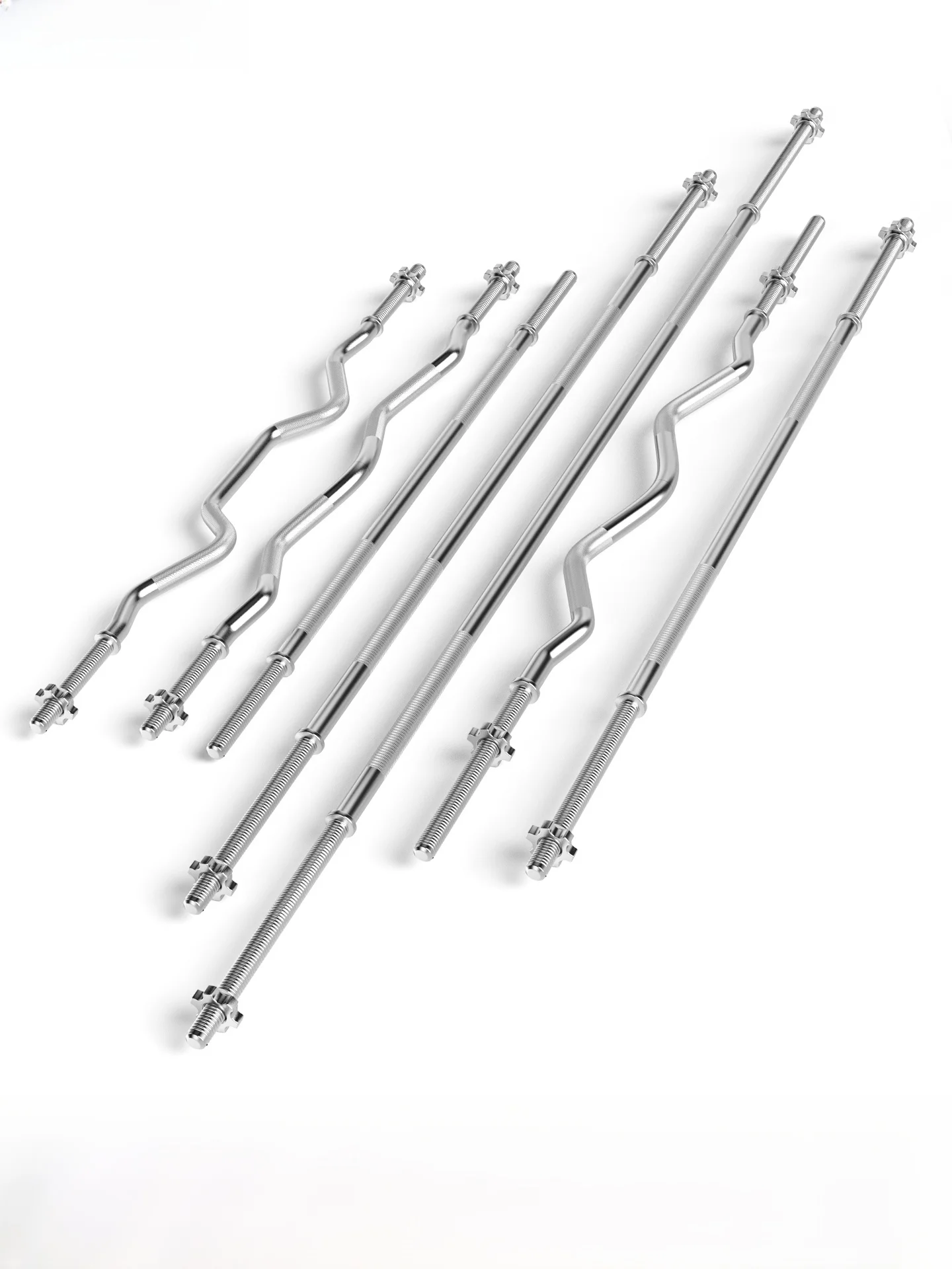 fitness-gym-dumbbell-bar-silver-electroplated-women's-version-small-hole-universal-barbell-for-bent-over-push-ups-and-dumbbells
