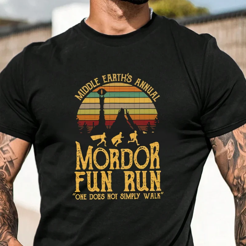 

Мужская одежда, новая футболка с принтом Best Of Mordor Fun Run, быстросохнущие футболки, летняя повседневная футболка