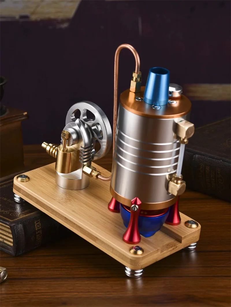 K006 Steam Engine Model with Boiler Retro Start Engine Working Model Physics Experiment Toy for Adults Students