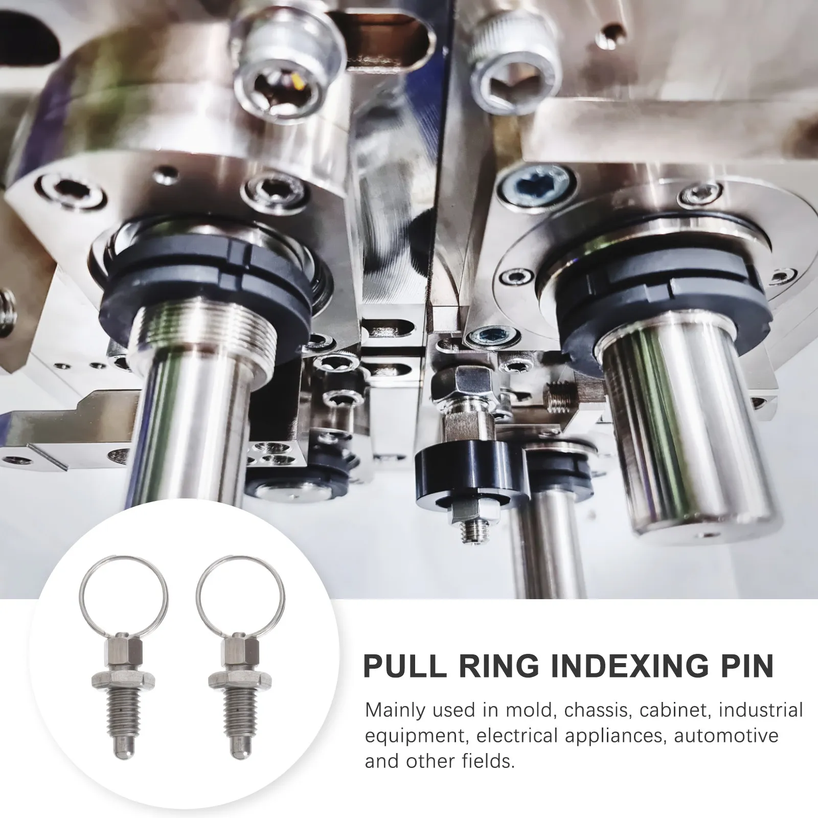 2pcs Stainless Steel Knob Plunger 8Mm 1.25Mm 5Mm Spring Pin Screw Type Quick Release Portable Mechanical Accessory For Mold