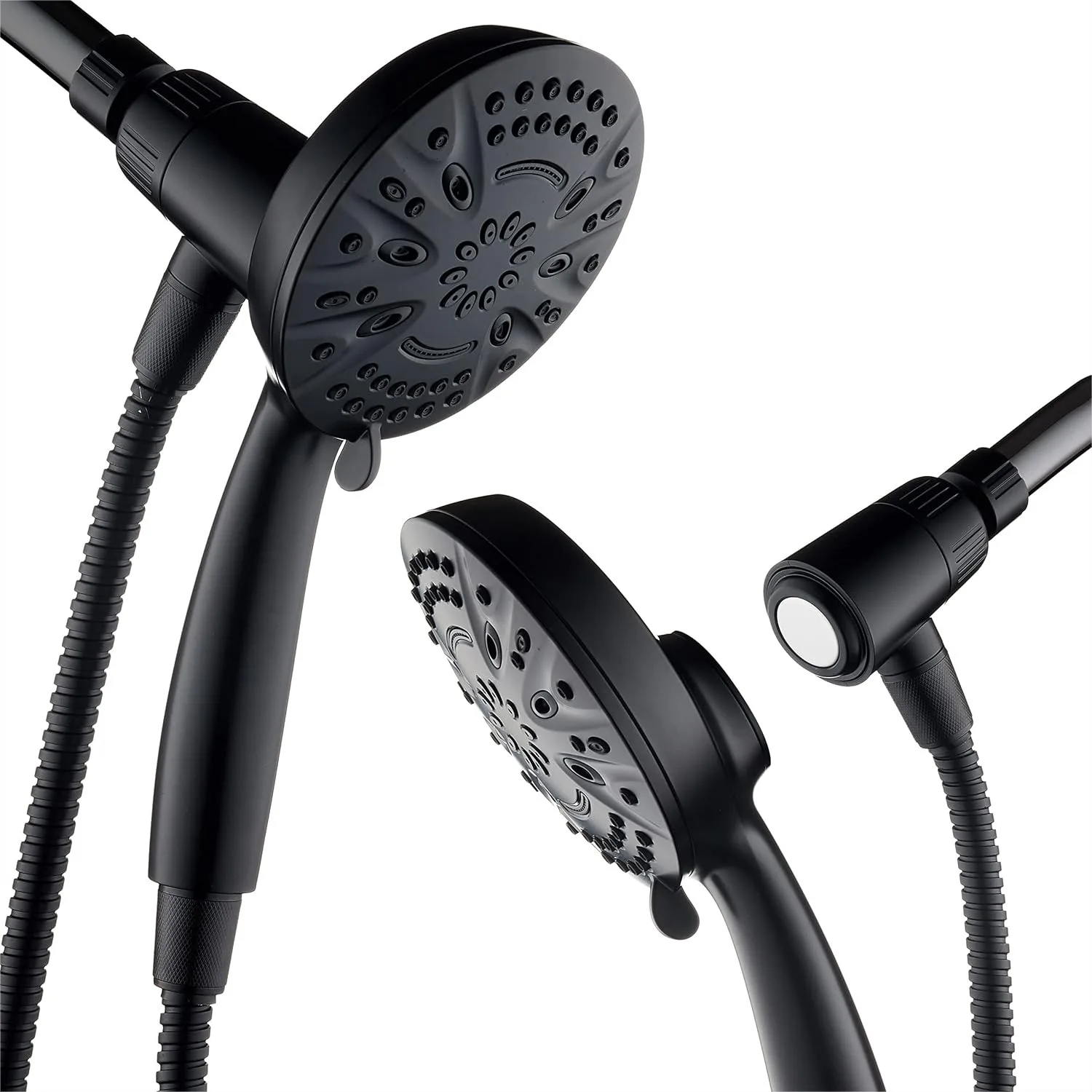 

Handheld Shower Head with Magnetic Docking, 8 Settings, 5 Inch Face, 72 Inch Hose, Matte Black