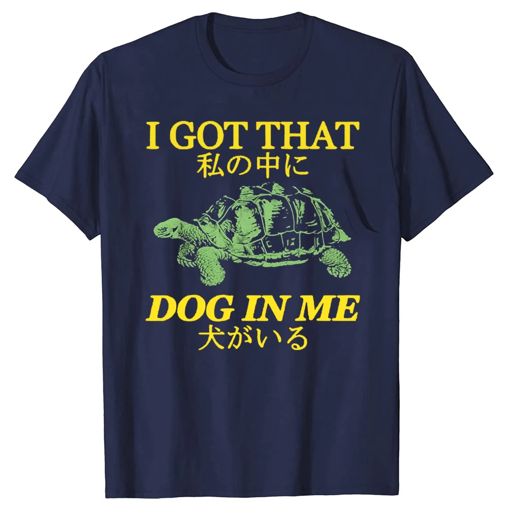 I Got That Dog in Me Turtle Japanisches T-Shirt Y2k Art Sarkastisches Witz-T-Shirt Lustiges Hundeliebhaber-Geschenk Humor Streetwear Top – Detail 2
