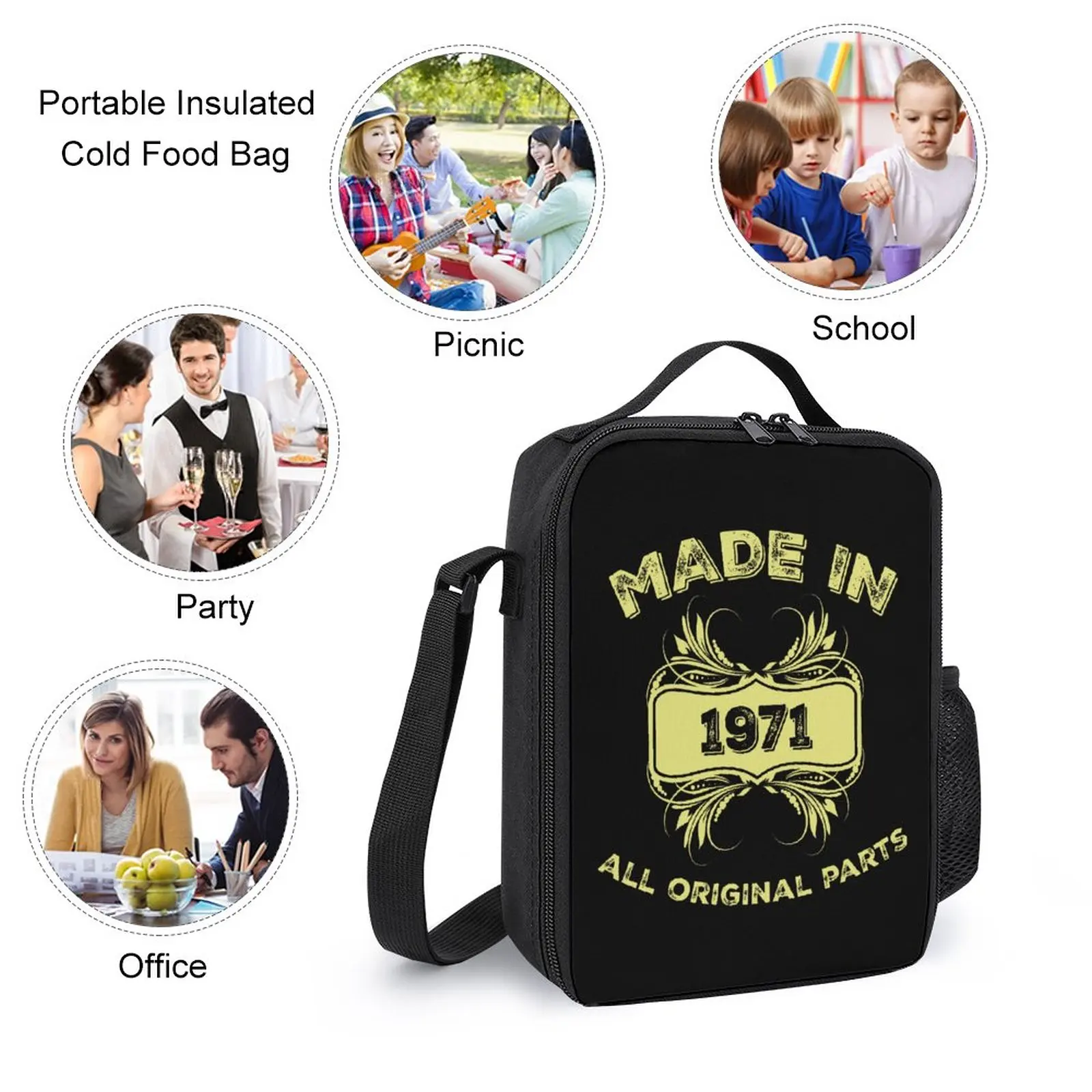 3 in 1 Set 17 pollici zaino Lunch Bag Pen Bag Made In 1971 tutte le parti originali 10 astuccio rigido comodi picnic Classic