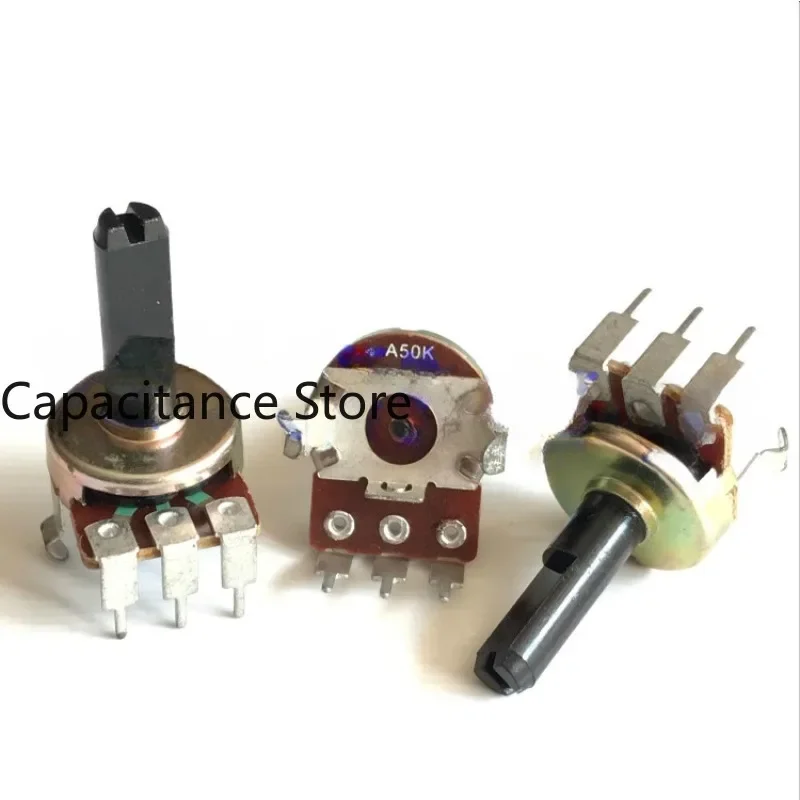 

5PCS 161 potentiometer single A50K/A503 volume control adjustment 3 pins