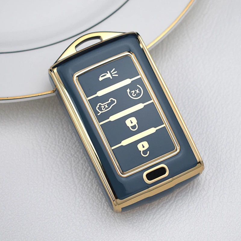 Nuove custodie per chiavi per auto in Tpu supporto per Cover per telecomando per Jeep Grand Cherokee Wagoneer ossidian II 2021 2022 2023 accessori protettivi