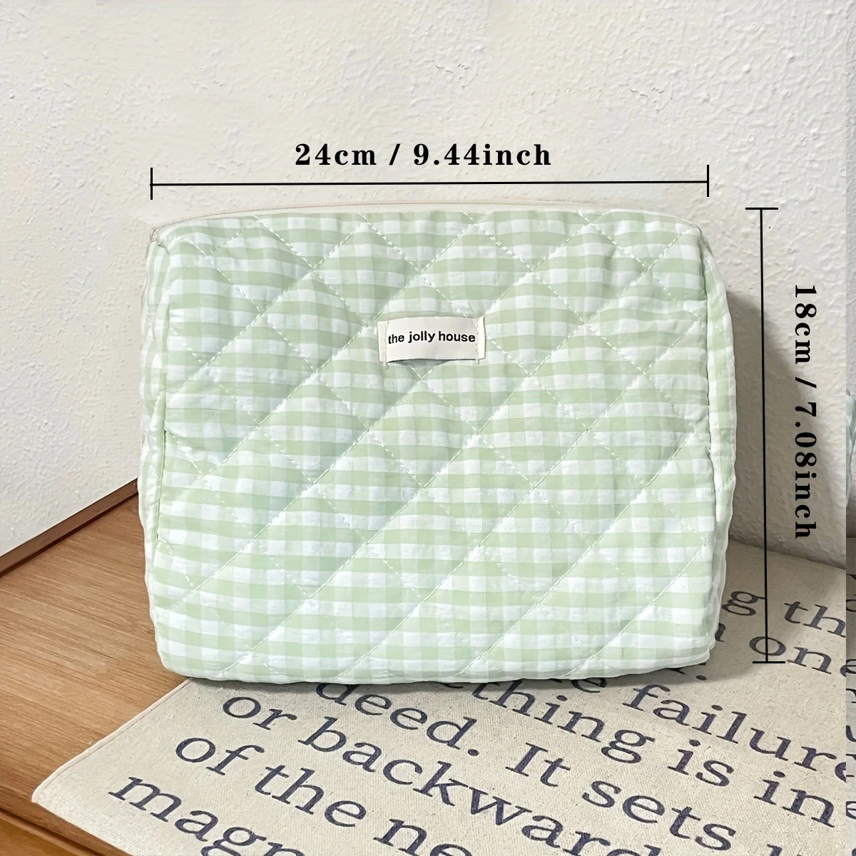 YANZAI حقيبة مستحضرات التجميل النسائية غير الرسمية سعة كبيرة حقائب تخزين السفر بسيطة منقوشة السيدات حقائب يد قماش الوردي الإناث B #2