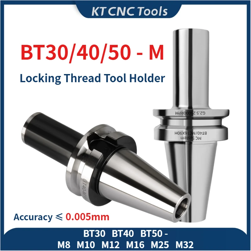 KT CNC BT30 BT40 BT50 Locking Handle BT thread tool holder bracket tool M8 M10 M12 M16 M20 M25 Thread Cutter Head Face Milling