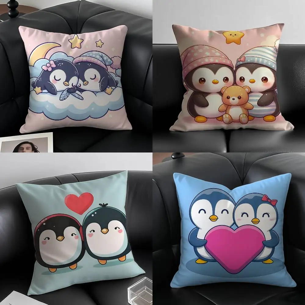 Cute Cartoon Penguin life Pillow Case Anti-dustmite Pillowca