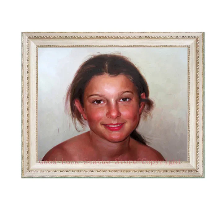 Christmas BEST present good gift #TOP customize oil painting service custom wife mother father photo portrait-100% hand painted