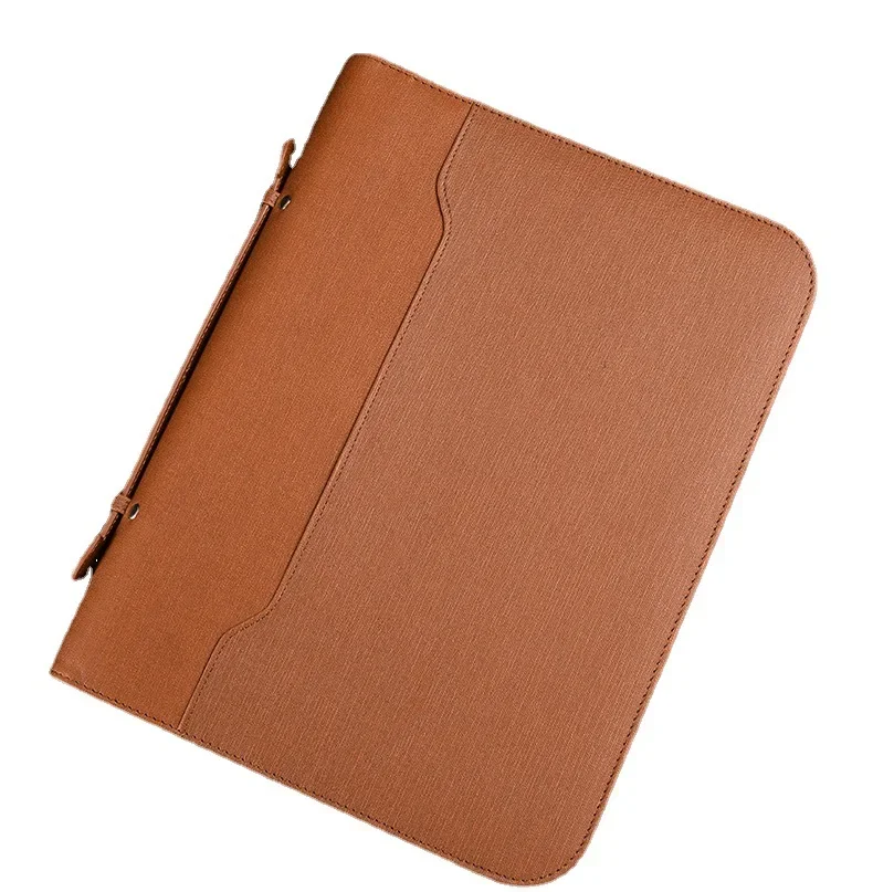 Imagem -06 - Portable Zipper Pasta Multifuncional a4 Laptop pu Loose Leaf Book Sales Manager Information Contract