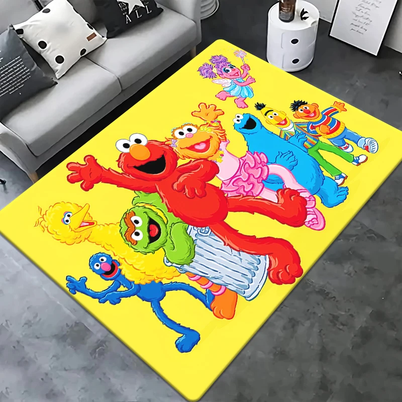 Cute C-S-esame- S-treet HD Large Area Printed Carpet,Bathroom,Living Room,Sofa,Table,Rug.Picnic,Camping,Door,Toilet,Kitchen Mat.