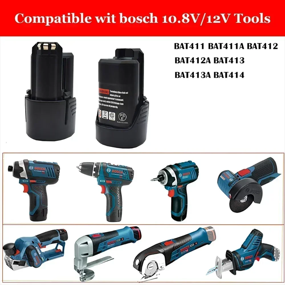 10.8V 12VLithium ion tool batteries 2800/6800mAh BAT411BOSCH BAT412A BAT413A D-70745GOP 2607336013 2607336014 PS20-2 PS40-2