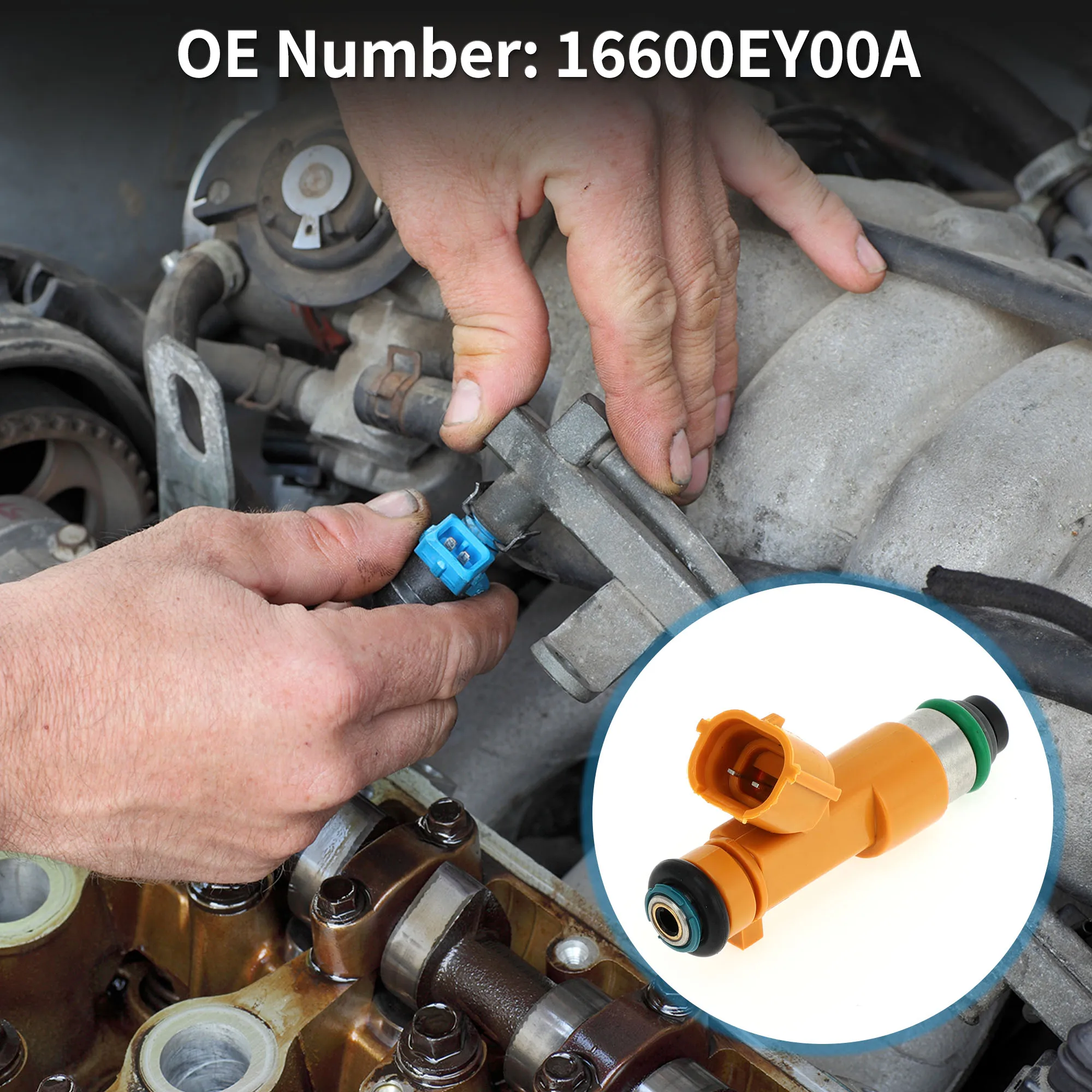 

Топливная форсунка UXCELL No 16600EY00A для Nissan 370Z 3.7 2009-2020 1 шт. желтая