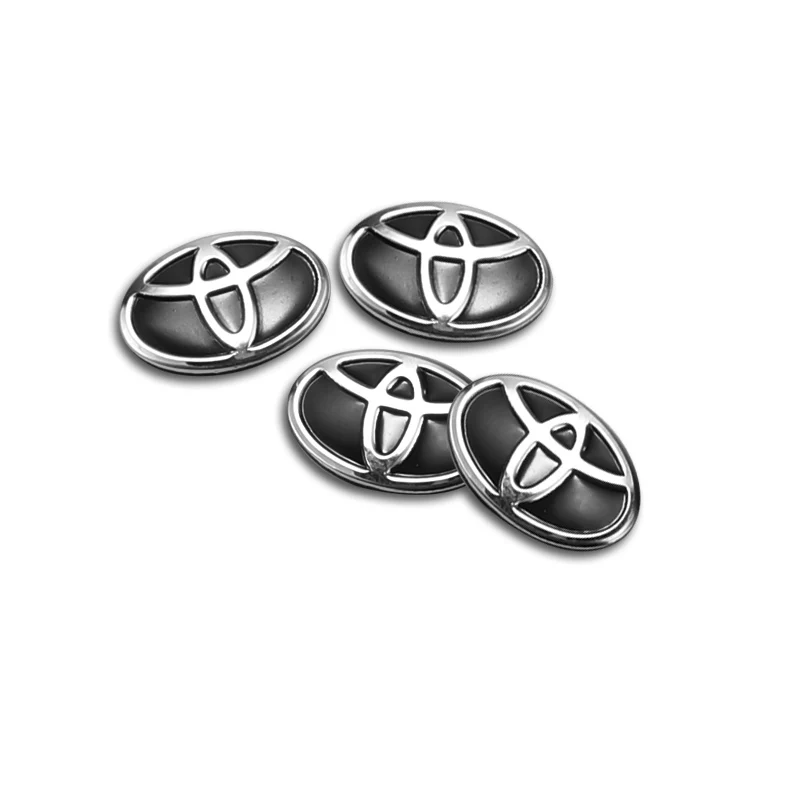 15 مللي متر سيارة مفتاح بعيد ملصق الألومنيوم شعار مائي لتويوتا سيكويا كامري أفينسيس فينزا أكوا أفالون مارك-X هارير برادو سوبر