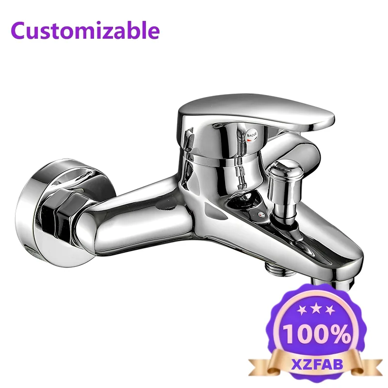 Factory Direct 2026 All copper shower faucet hot and cold mixing valve bathroom triple mixing valve bathtub