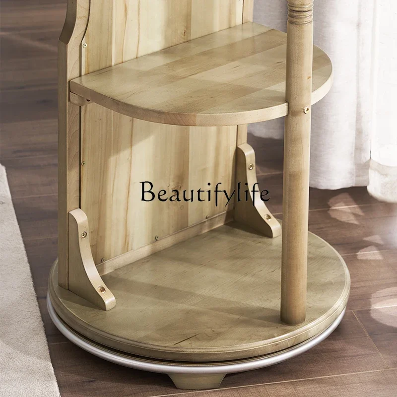 S Solid Wood Fitting Mirror Full Body Floor Home Dressing Mirror Furniture