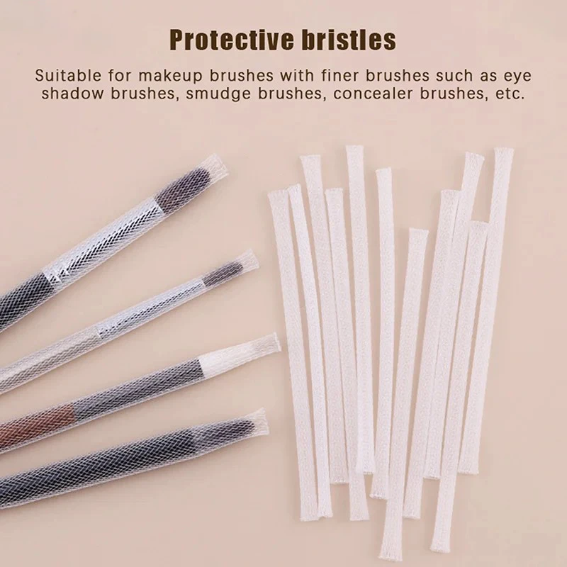 5/10/20/50pcs/set Bamboo Makeupes Brush Makeup Eyes Protective Mesh Set Rose Gauze Flower Base Beauty Beili Beveled Bk Blush