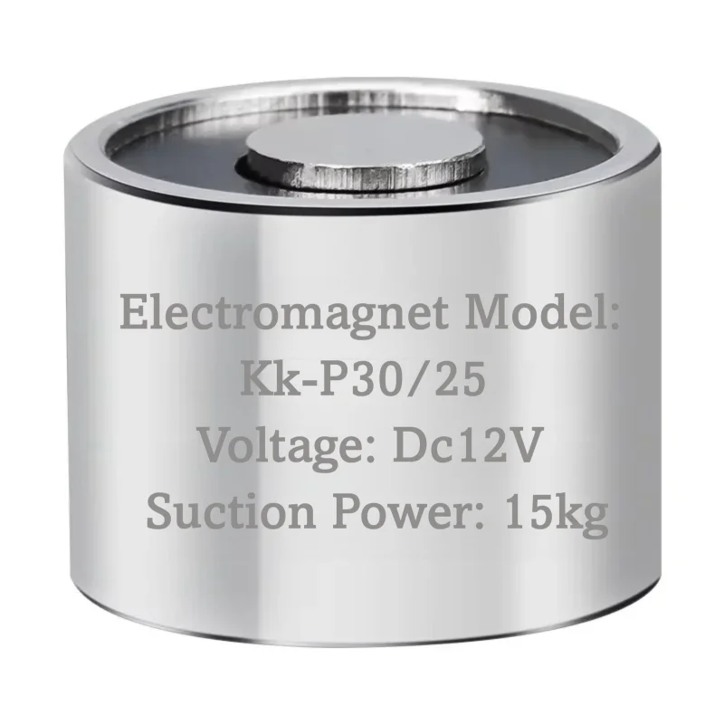 Sucker Type Circular Electromagnet With Suction Force of 0.3~120KG Miniature High-power 12V 24V DC Round Electromagnet