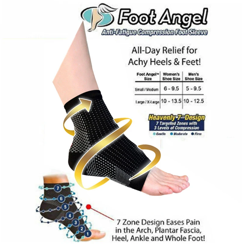 Anti-fatigue Ankle Heels Support Compression Sleeves Foot Support Sports Pain Relief Socks Relieve Discomfort Soreness