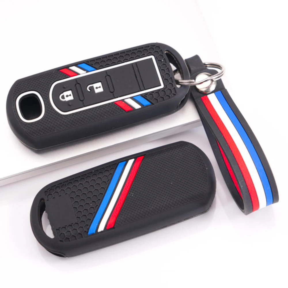 Soft Key Holder With Wrist Strap For Mazda 3 Axela 6 Atenza CX3 CX5 CX8 CX9 CX30 CX50 CX60 MX5 MX30 Shockproof Wear Resistant